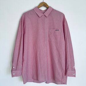 NWOT - SJYP Steve J & Yoni P Button Down Red Striped Women’s Shirt. Sz M